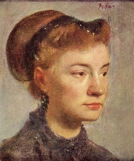 Edgar Degas Portrat einer jungen Frau